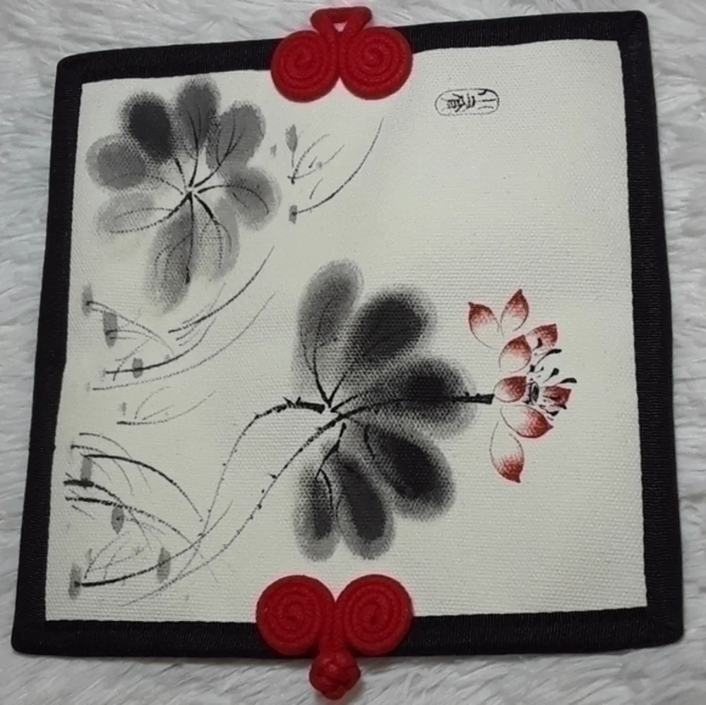 Asiatic Floral Printed Canvas Wallet